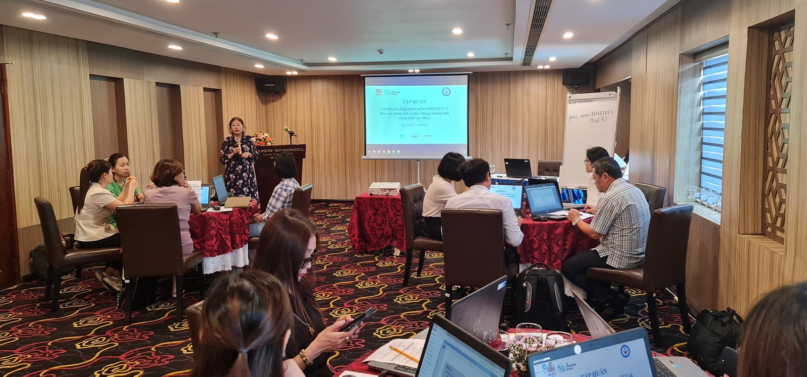 Dr. Nguyen Thu Thuy, Deputy Director of the Department of Animal Health, opened the training course on data management for AMR surveillance. Photo PATH/ Pham Huong Lien