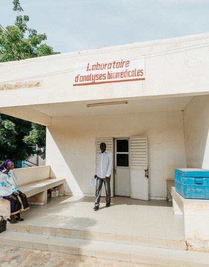 A diagnostic laboratory at a health center in Senegal. Facilities like this one could utilize near‑patient molecular tools designed for decentralized testing. Photo: PATH/Gabe Bienczycki.