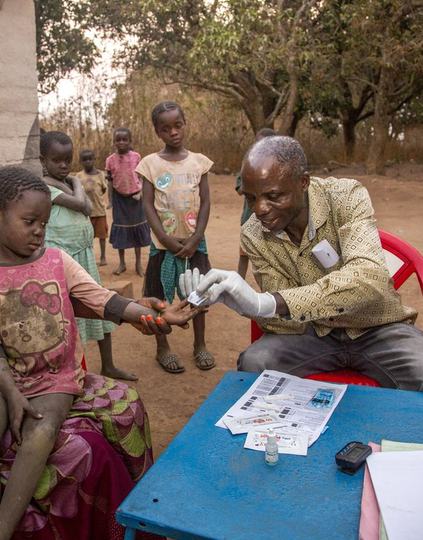 A new, highly sensitive rapid diagnostic test is one of a number of new tools that will contribute to efforts to eliminate malaria. Photo: PATH/Georgina Goodwin.