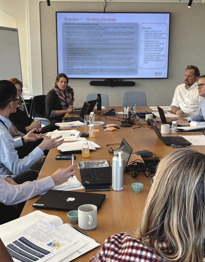 PATH and CEPI team members participate in a simulation exercise to test the design and development of the Biospecimen Sourcing Initiative. Photo: CEPI.