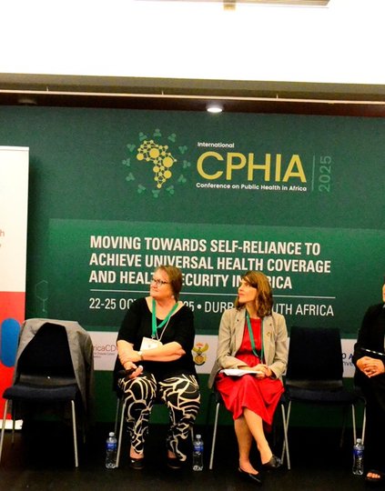 Panelists during a CPHIA session convened by PATH and Impact Global Health Photo: Susan Lin