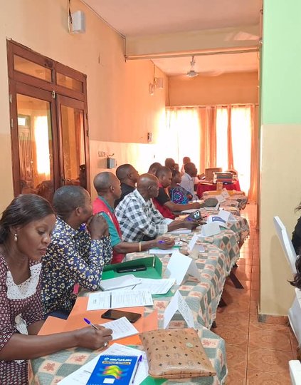 As part of PATH’s non-traditional partners approach, representatives from local organizations brainstormed strategies to increase malaria vaccine uptake during a co-creation workshop in Kwilu Province, DRC. Credit: Moise Mampalala/PATH.