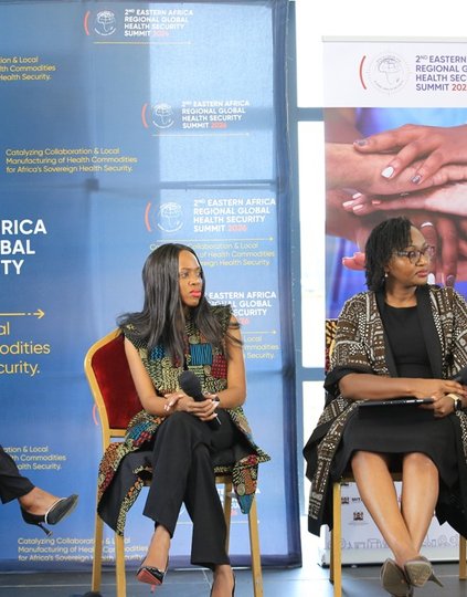 PATH Kenya Country Director, during one of the panel sessions at the Eastern Africa Regional Global Health Security Summit (EARGHSS) 2026 in Nairobi Kenya. Photo: EARGHSS
