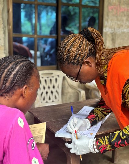 Edidiong providing RDT in Awka Ibom