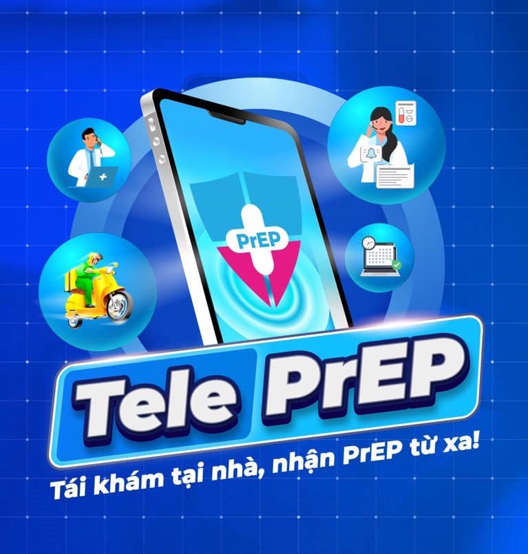 Promotion for the TelePrEP campaign reads, “Receive a re-examination at home, get PrEP remotely!”