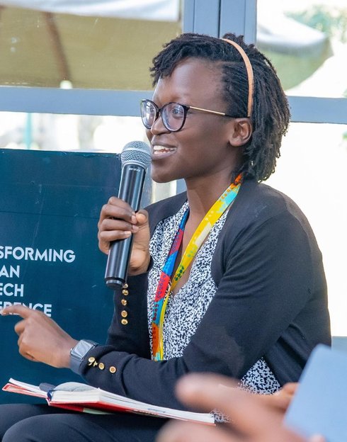 Dr. Anyango leading a panel session at TAMC with representatives from AMA, African Union Development Agency-NEPAD (AUDA-NEPAD), Kenya’s Pharmacy and Poisons Board, and the South African Health Products Regulatory Authority