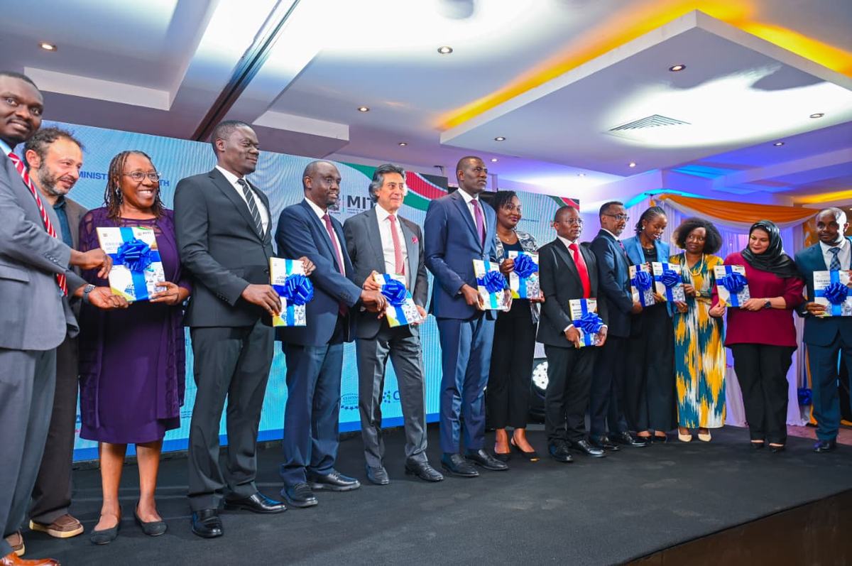 Dr. Ouma Oluga, Principal Secretary for Medical Services leads health stakeholders in the launch of the  Kenya Health Products and Technologies Local Manufacturing Strategy 2026–2030 Photo: Nelson Omondi/MOH Kenya